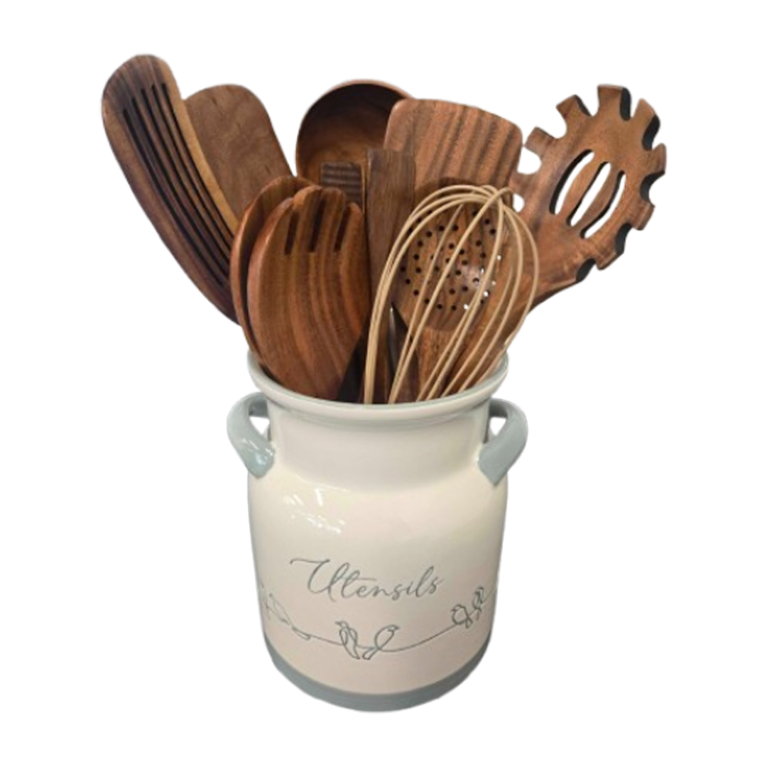 11-Piece Teak Wood Cooking Utensil Set – Durable, Premium Quality - Image 3