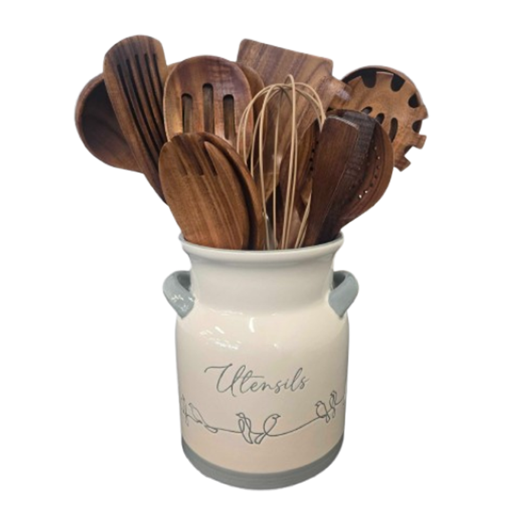 15-Piece Teak Wood Cooking Utensil Set – Warm, Durable Kitchen Essentials for Inspired Cooking - Image 4