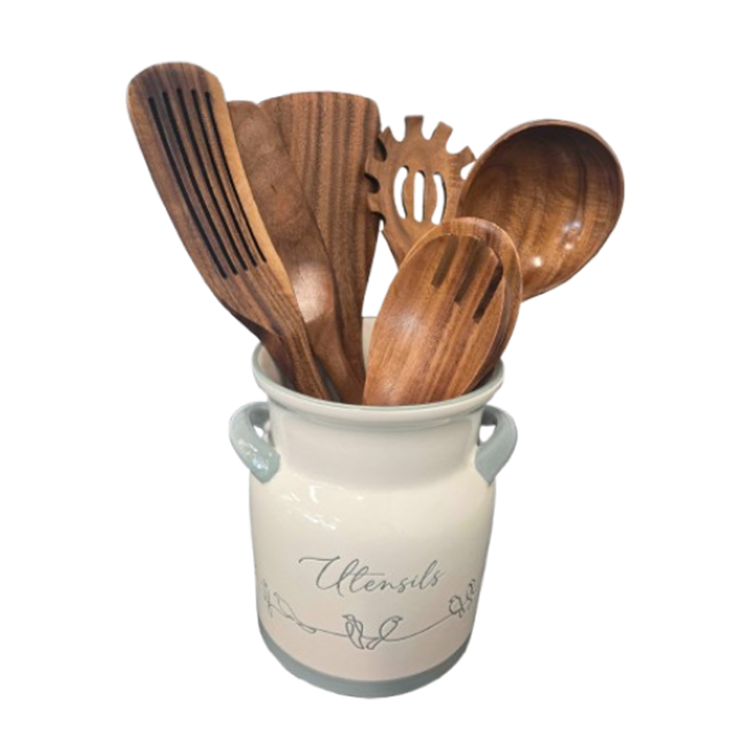 7-Piece Teak Wood Cooking Utensil Set – Durable, Premium Quality - Image 2