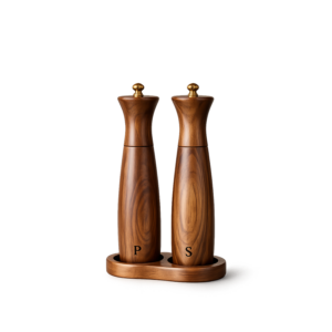 Teak Solid Wood Manual Grinder for Western Food Boxed Household Rotating Cylinder Spice Mill