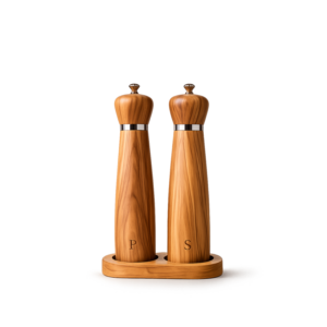 Teak Wood Eco-Friendly Spice Salt Mill Manual Rotary Knob Pepper Grinder