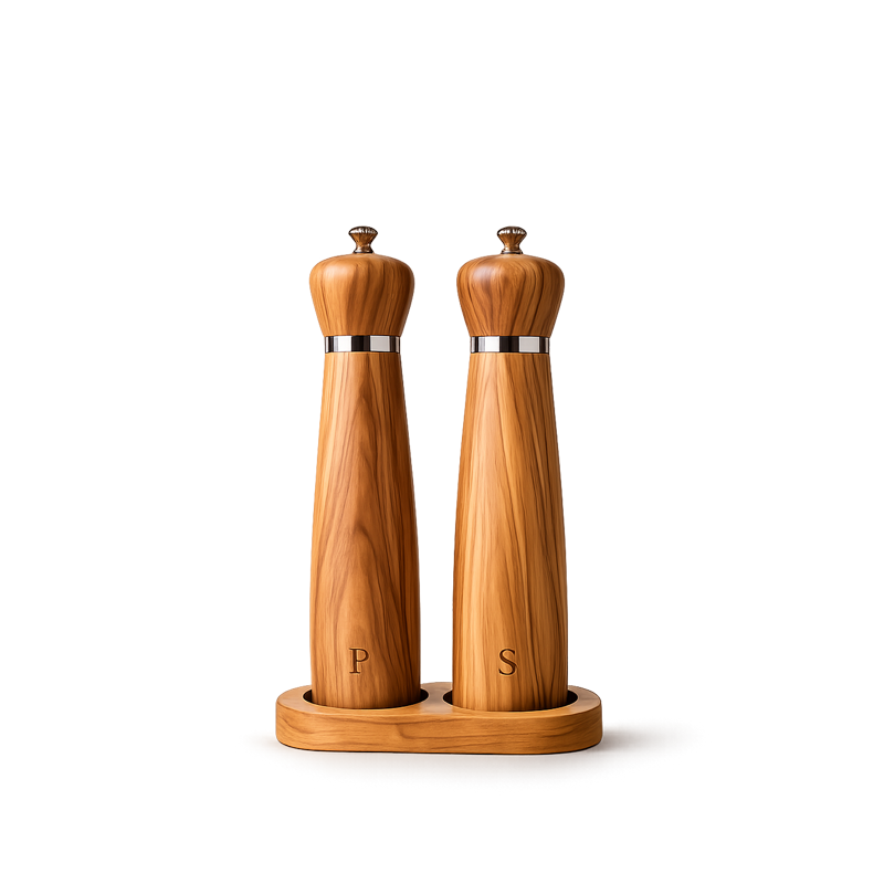 Teak Wood Eco-Friendly Spice Salt Mill Manual Rotary Knob Pepper Grinder